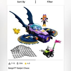NIB Lego DC Super Hero Girls Batgirl Batjet Chase.  Retired set.  Hard to find.